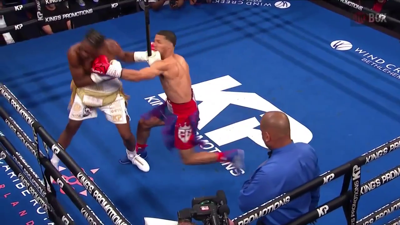 Unbeaten boxer blinked and lost by ''wild knockout'' in the first round. Video