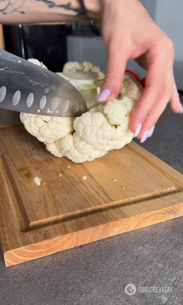 How to make cauliflower julienne with chicken and cheese