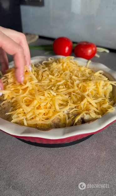 How to make cauliflower julienne with chicken and cheese