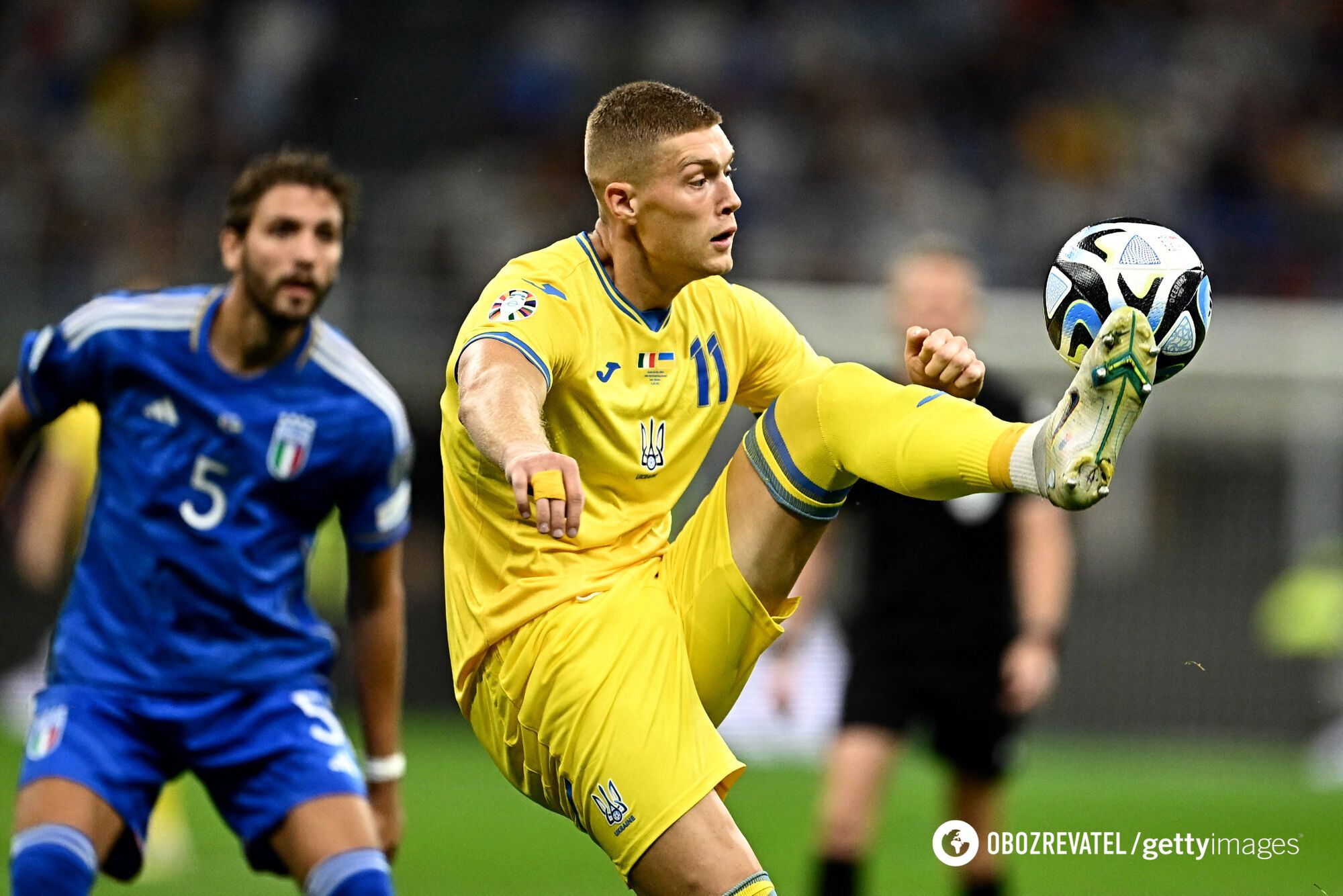 Ukraine national team lost to Italy in Euro 2024 qualifying with Yarmolenko's goal