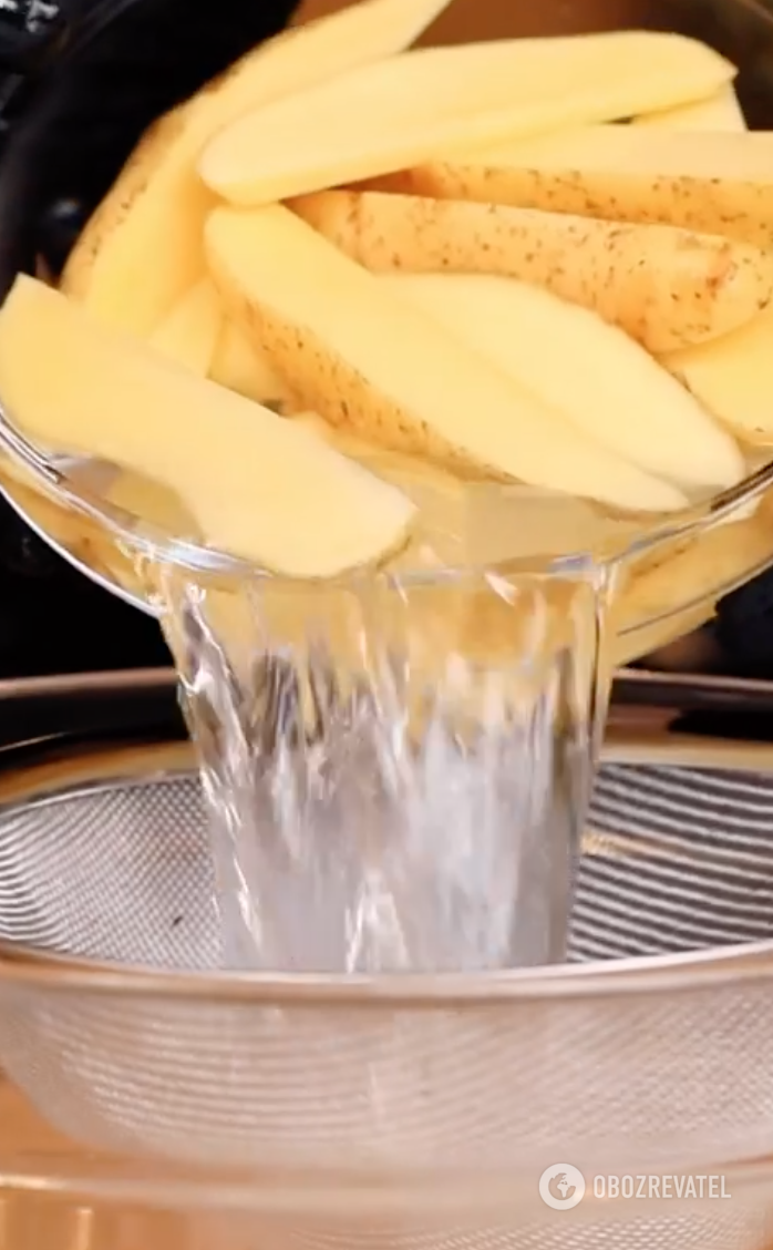 Potatoes in boiling water