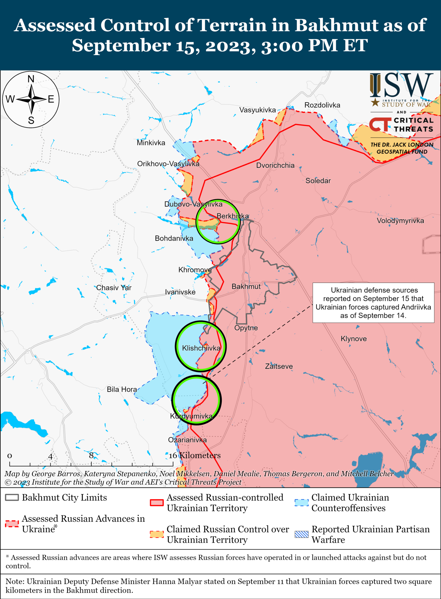 ISF: Siły Obronne przekraczają Dniepr w obwodzie chersońskim; pozycja wroga na południe od Bakhmut pogorszyła się