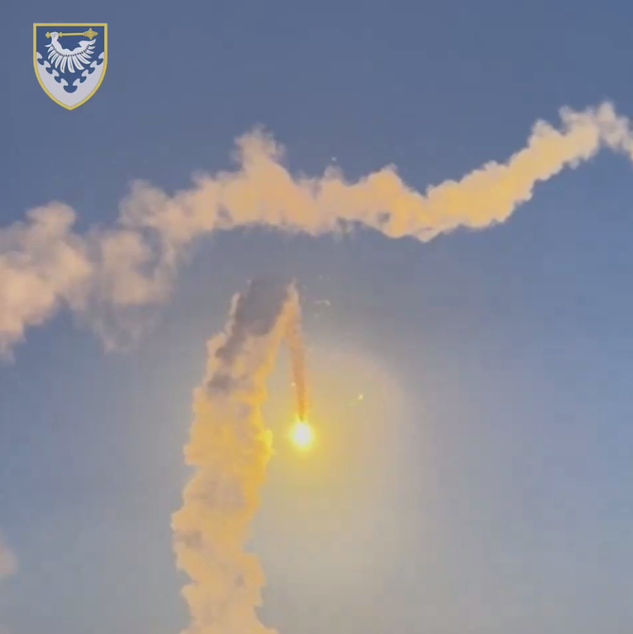 The Air Force showed how they shot down Russian missiles over Odesa region. Video