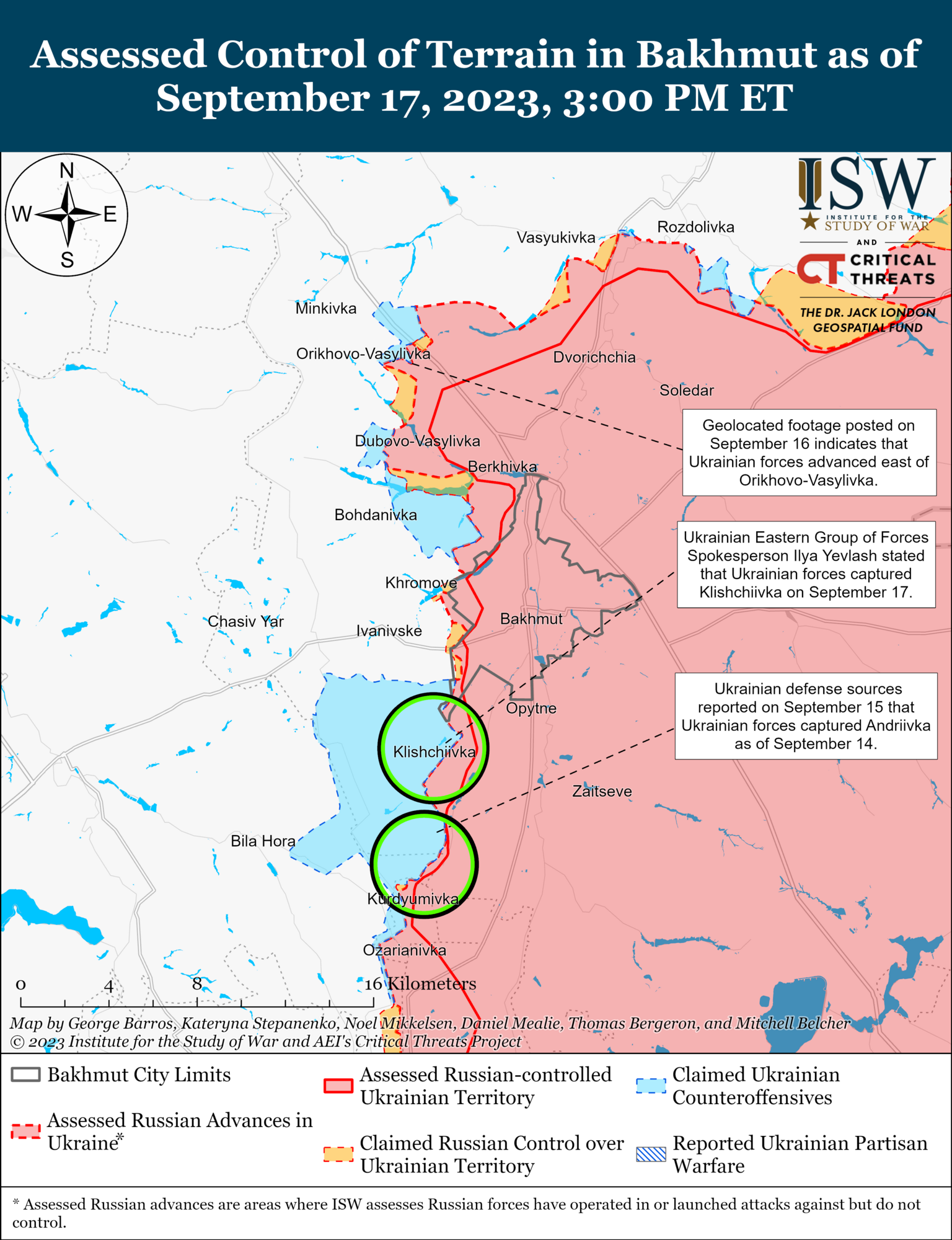 Ukrainian Armed Forces liberate Klishchiyivka from occupants and advance east of Krasnohorivka: ISW analysis of combat actions
