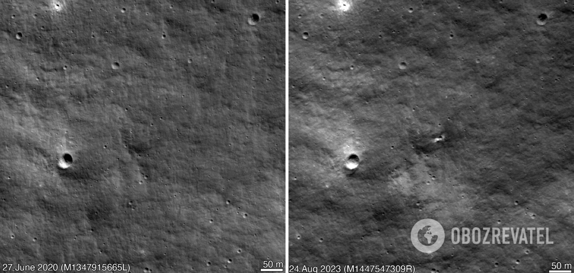 Russia can hit the bottom not only on Earth: a crater from the fall of the Luna-25 module was formed on the Moon. Photo