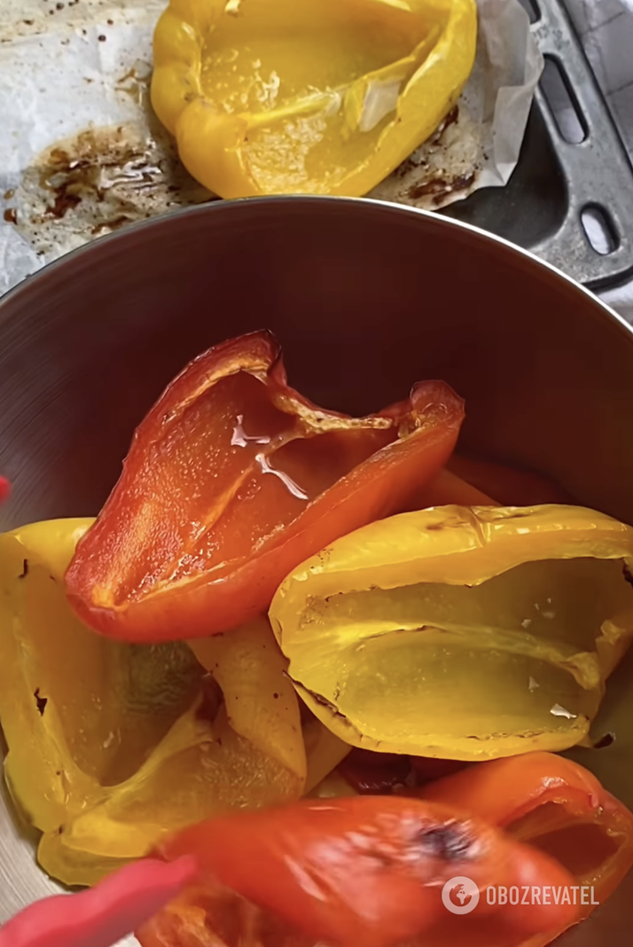 Baked peppers