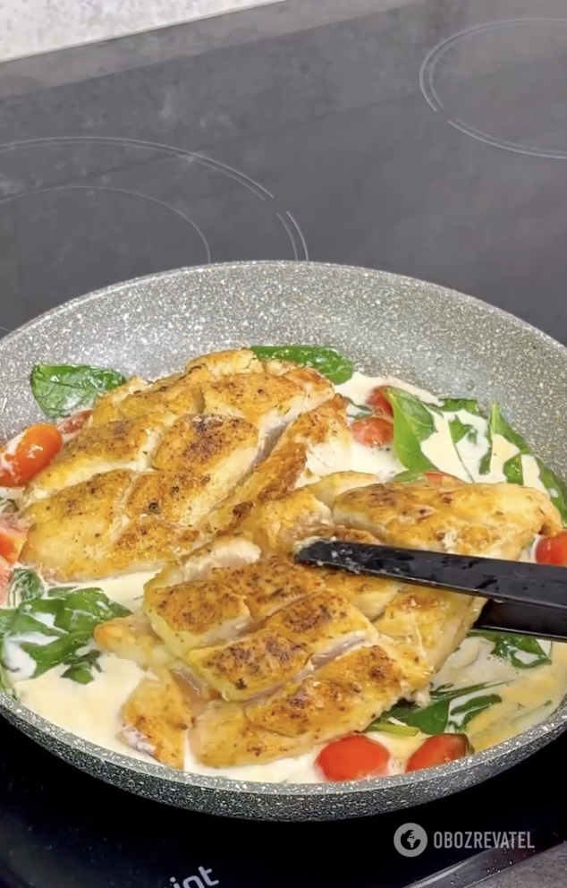 How to cook fillet with cream deliciously