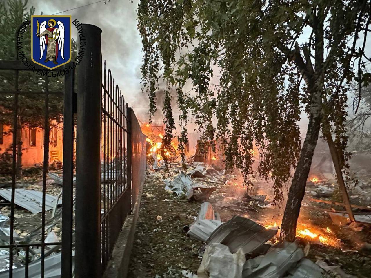 Explosions occurred in Kyiv, causing destruction due to falling debris: a 9-year-old girl is among the victims. Photo