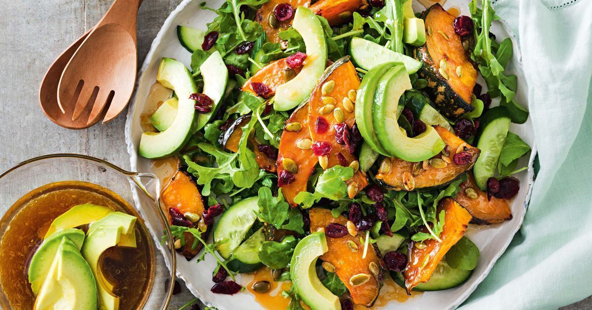 Salad with pumpkin without mayonnaise