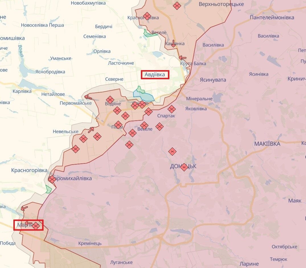 Attacks near Bakhmut and Maryinka repelled, enemy unsuccessfully tried to regain positions near Avdiivka - General Staff