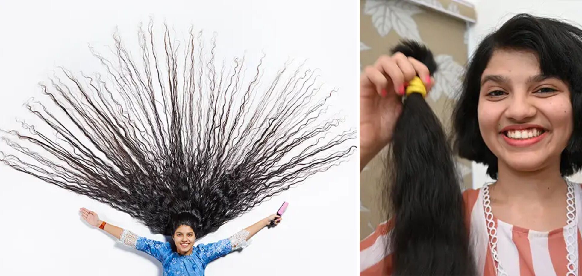 What a 15-year-old boy with the world's longest hair looks like and what the record holder among girls did with her ''wealth''. Photo.