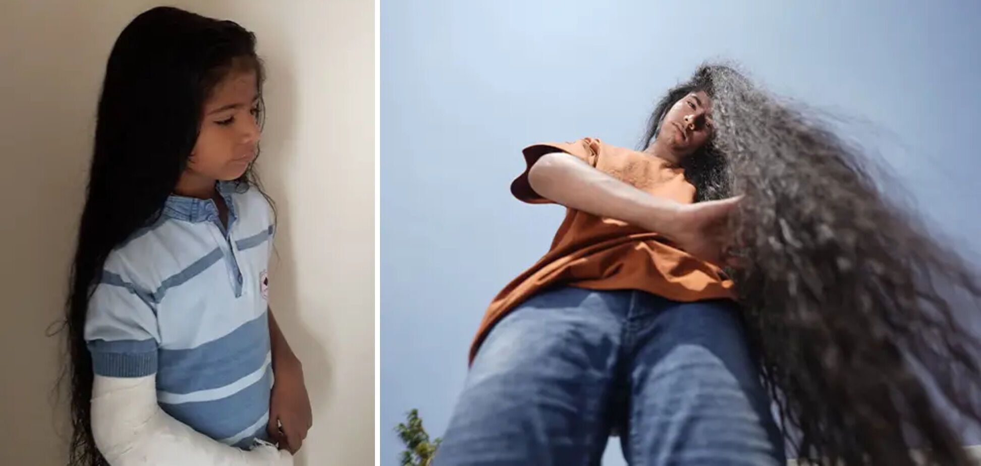 What a 15-year-old boy with the world's longest hair looks like and what the record holder among girls did with her ''wealth''. Photo.
