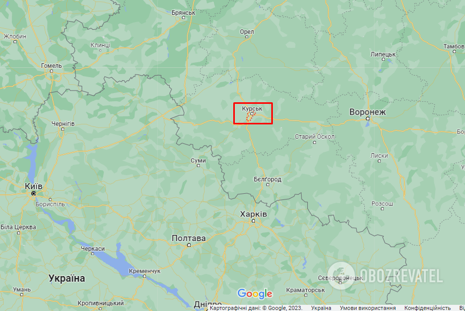 Kursk (Russian Federation) on the map