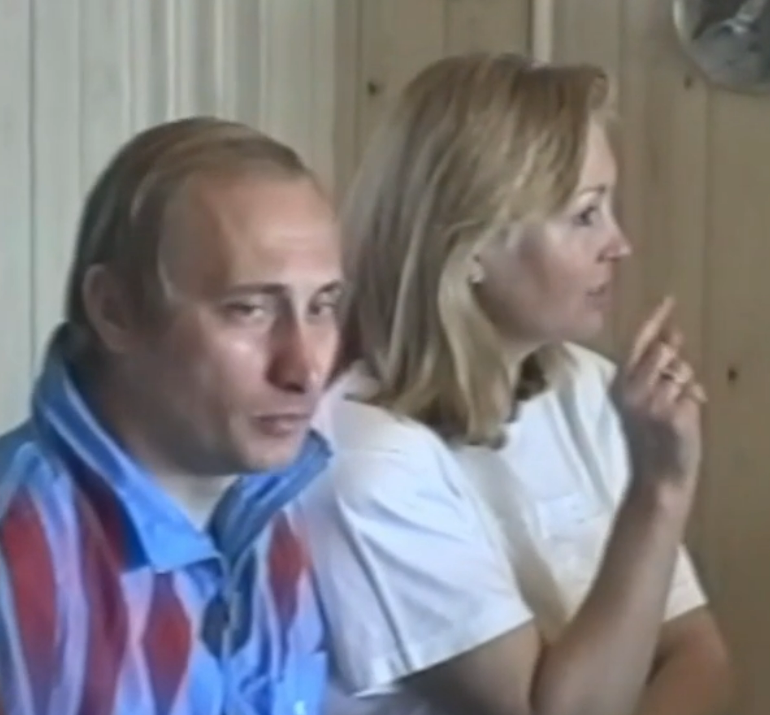 The media showed a unique video of a shorty Putin hiding his face and joking during a vacation in the 90s in Finland