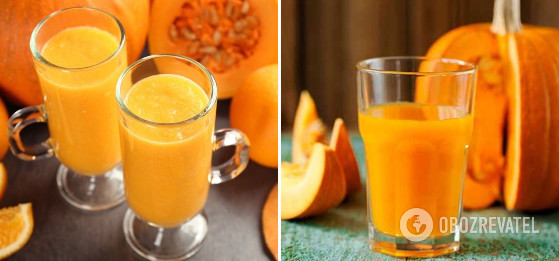 Pumpkin juice with pulp