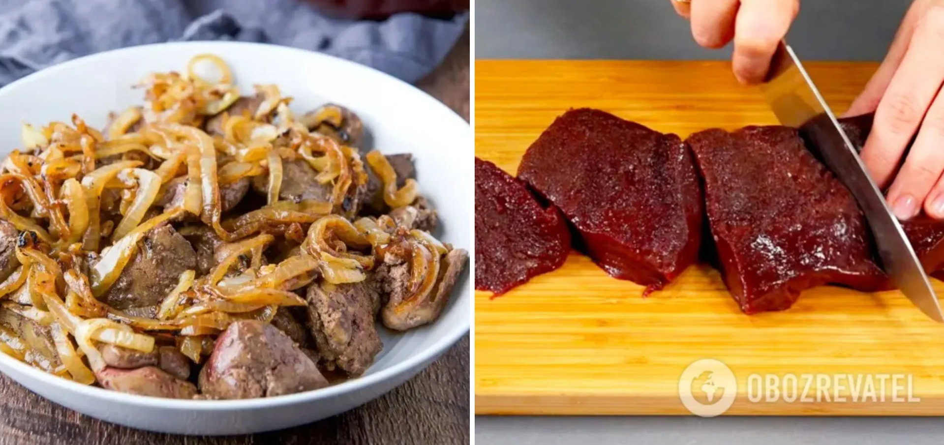 Fried liver with onions
