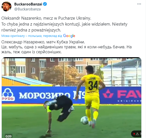 Midfielder suffered a ''very strange injury'' during the Cup of Ukraine: the video gained 230,000 views