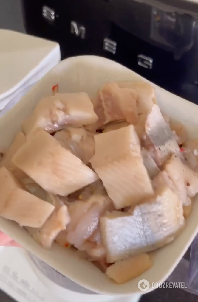 Herring for preparing a snack