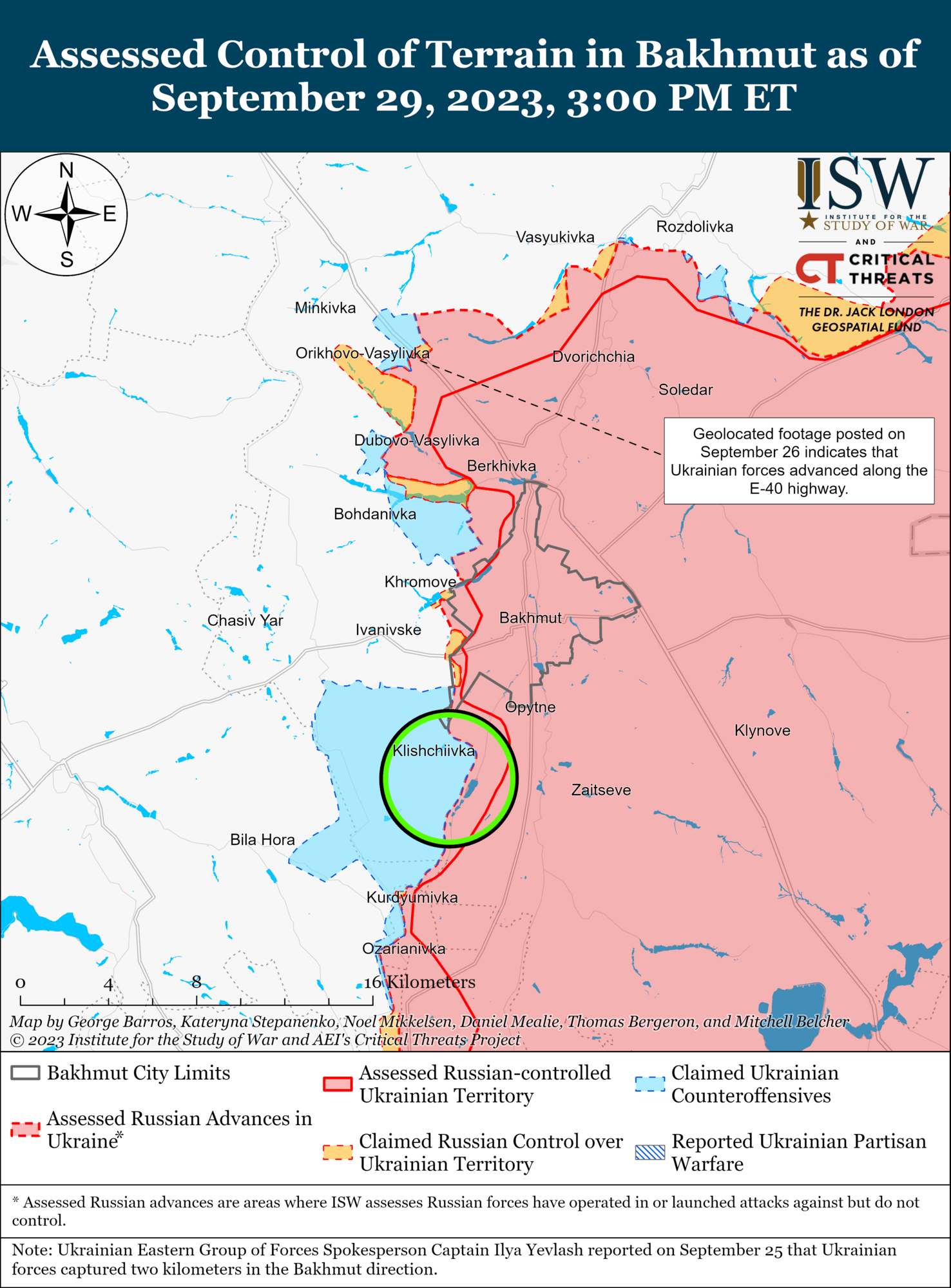 ISW: AFU advances in the Bakhmut direction. Map