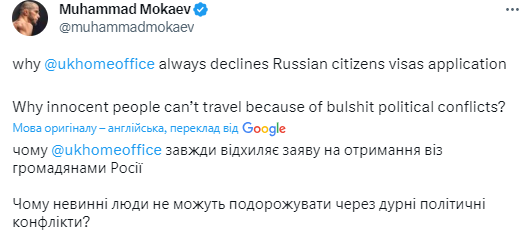 UFC fighter from Russian Federation complained that Russians can't travel because of ''stupid conflict'' in Ukraine