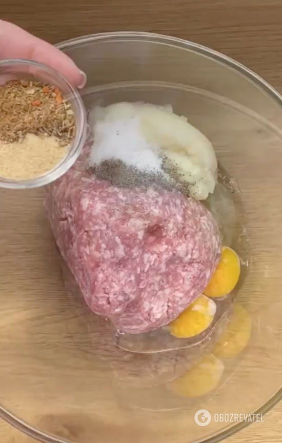 Minced meat for the dish