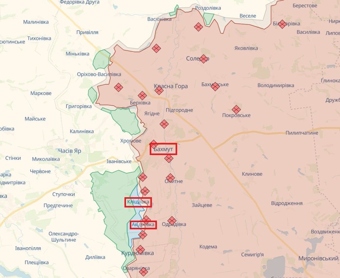 Ukraińskie wojsko posuwa się naprzód w pobliżu Robotyno i Bakhmut, Federacja Rosyjska przesuwa siły z innych obszarów - brytyjski wywiad