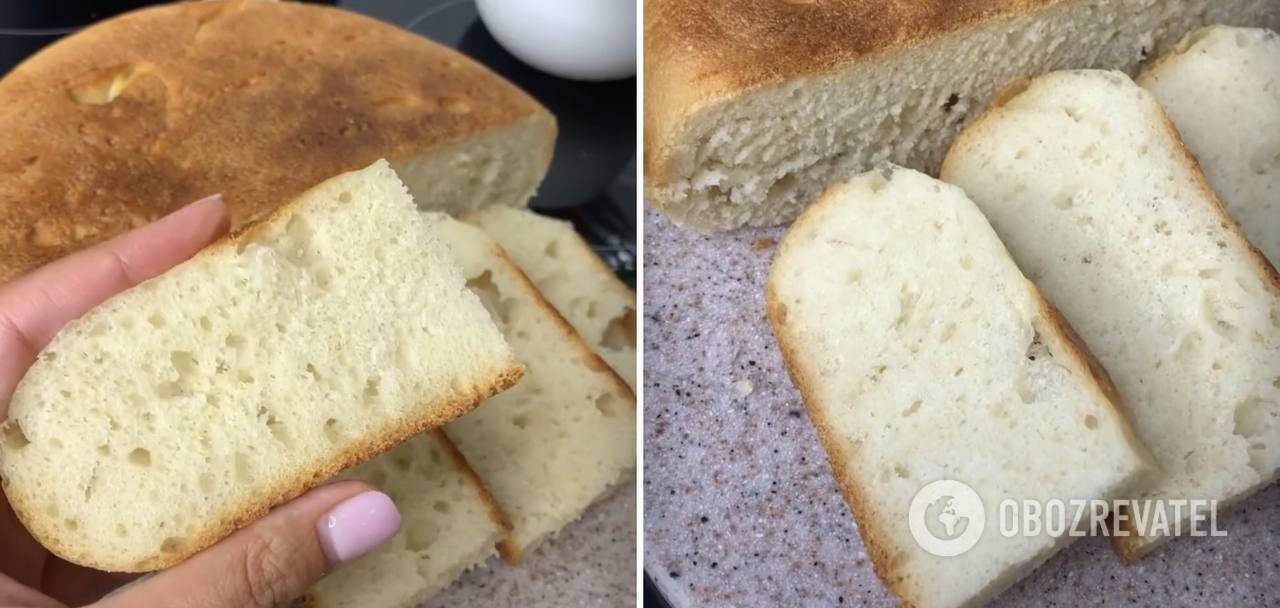 Ready-made bread in cut form