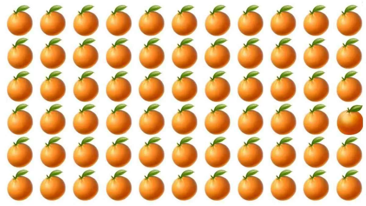 Which orange is different: a puzzle that only people with ''X-ray'' vision can solve