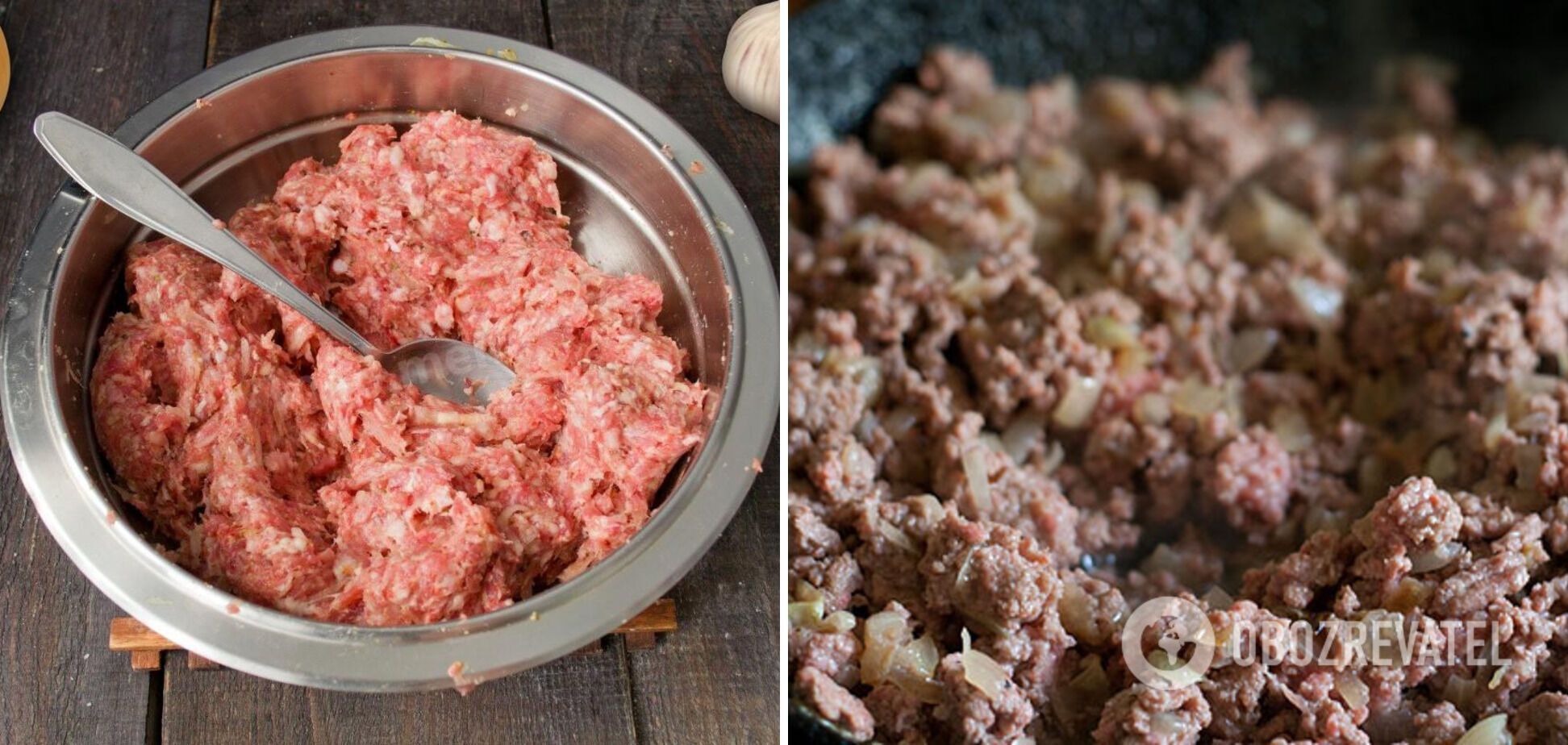 Minced meat for a dish