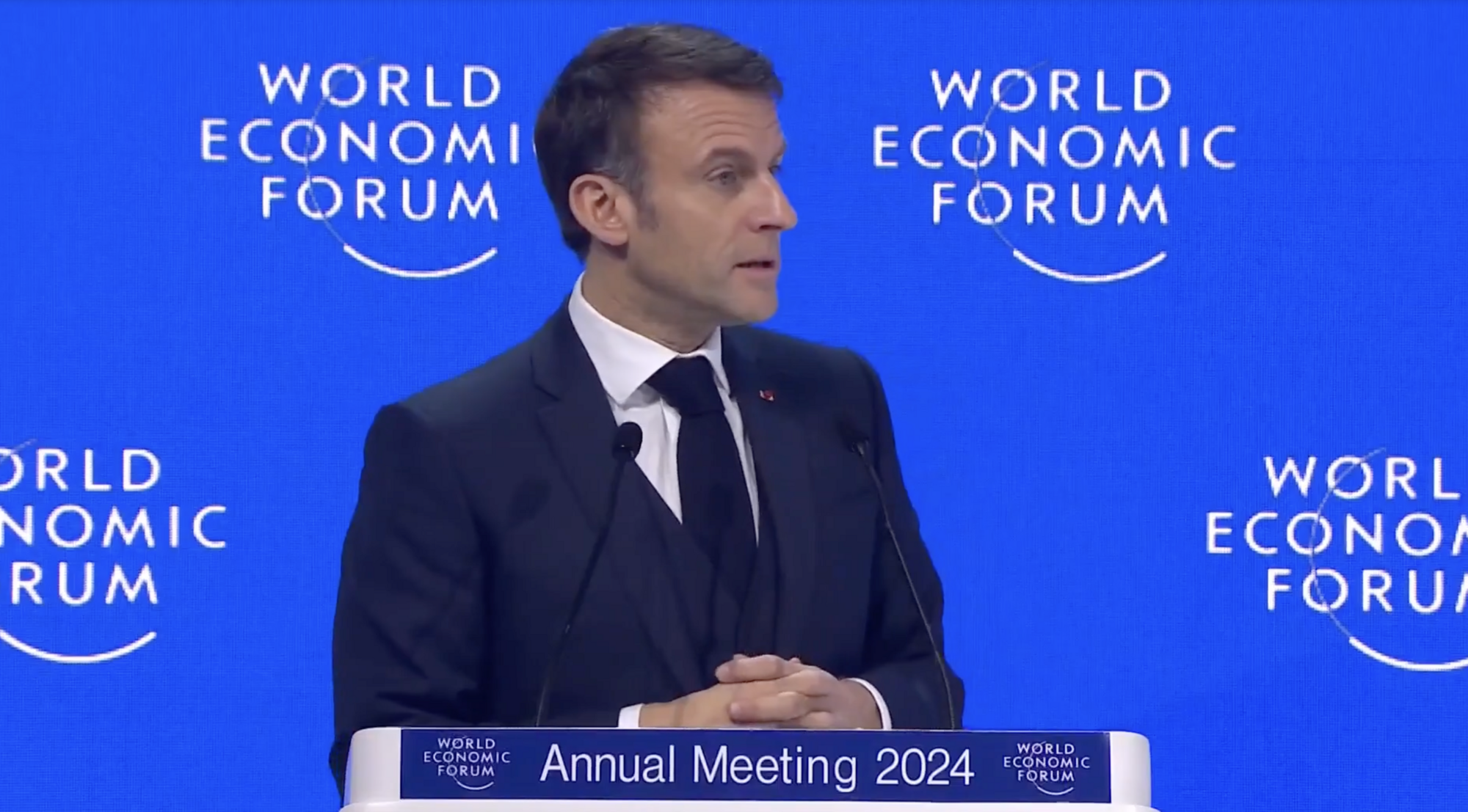 ''This is a means of putting pressure on Putin.'' Macron confirms in Davos that France plans to sign security agreement with Ukraine
