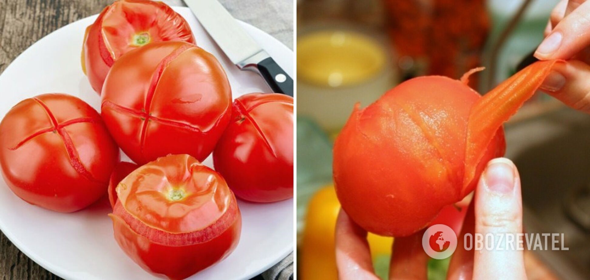 How to peel tomatoes without a knife