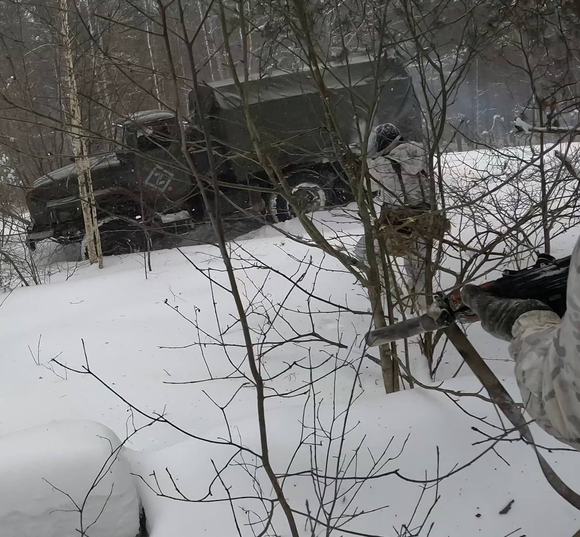 Fighters of the Russian Volunteer Corps set up an ambush on the transport of Russian military in the Bryansk region, resulting in casualties among the enemy forces. Photo