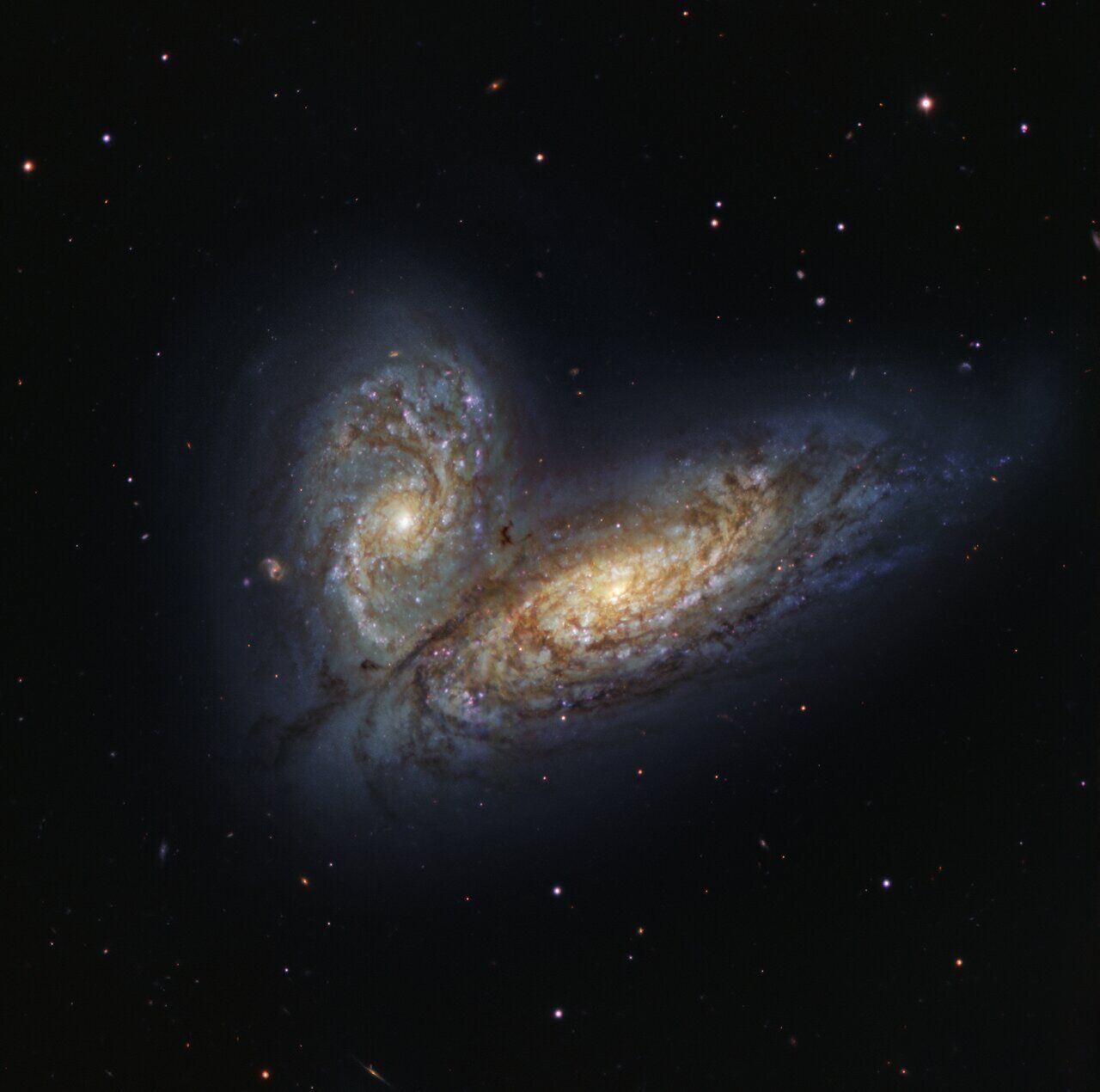 NGC4567 and NGC4568 are called ''butterfly'' galaxies due to their unusual shape
