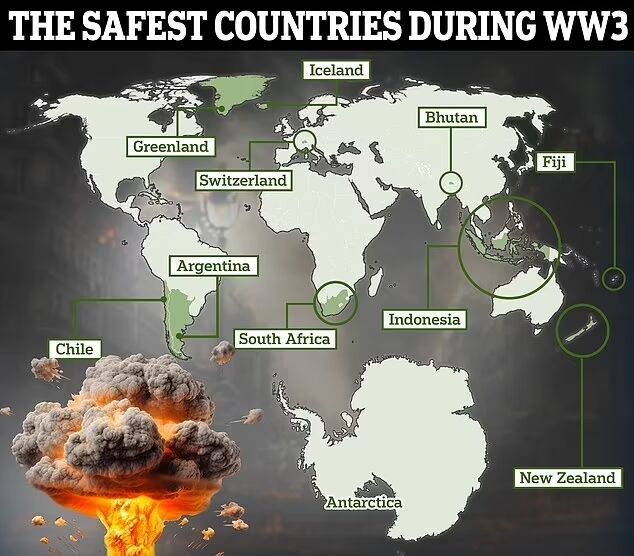 If World War III breaks out: a map of the safest countries in the world 
