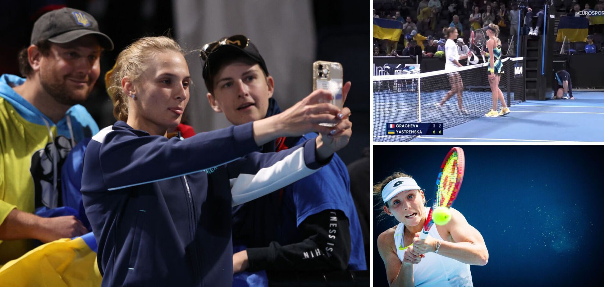 Yastremska made a dramatic exit in the 1/8 Australian Open, writing ''All will be Ukraine'' on camera. Video