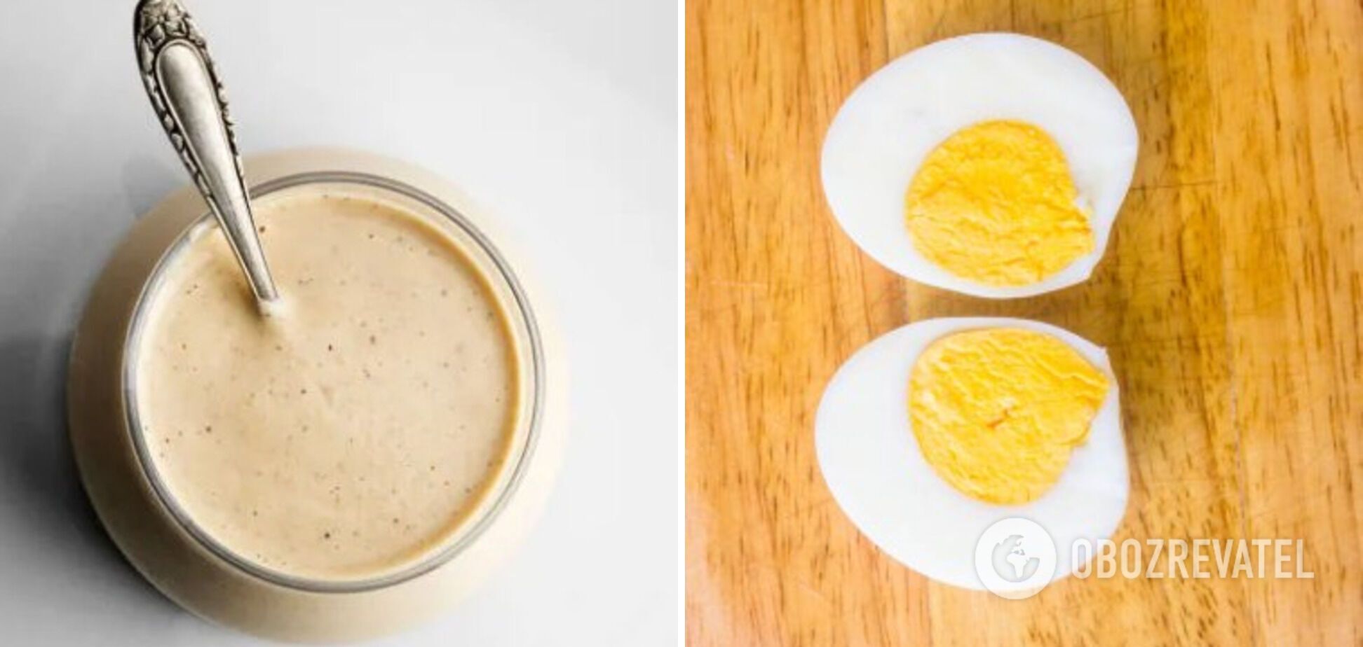 Boiled egg yolk salad dressing