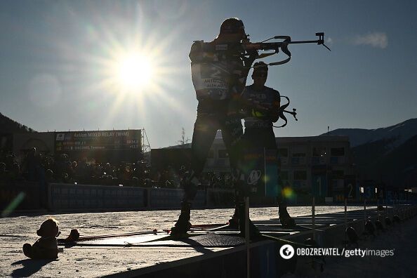 At the Biathlon World Cup, half of the participants in the race were disqualified