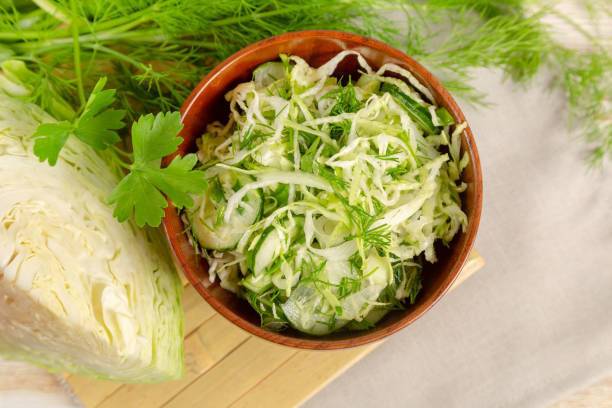Cabbage and cucumber salad