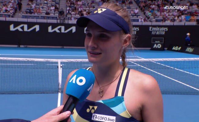 Yastremska dramatically reached the last 16 of the Australian Open, writing on camera ''Everything will be Ukraine.'' Video