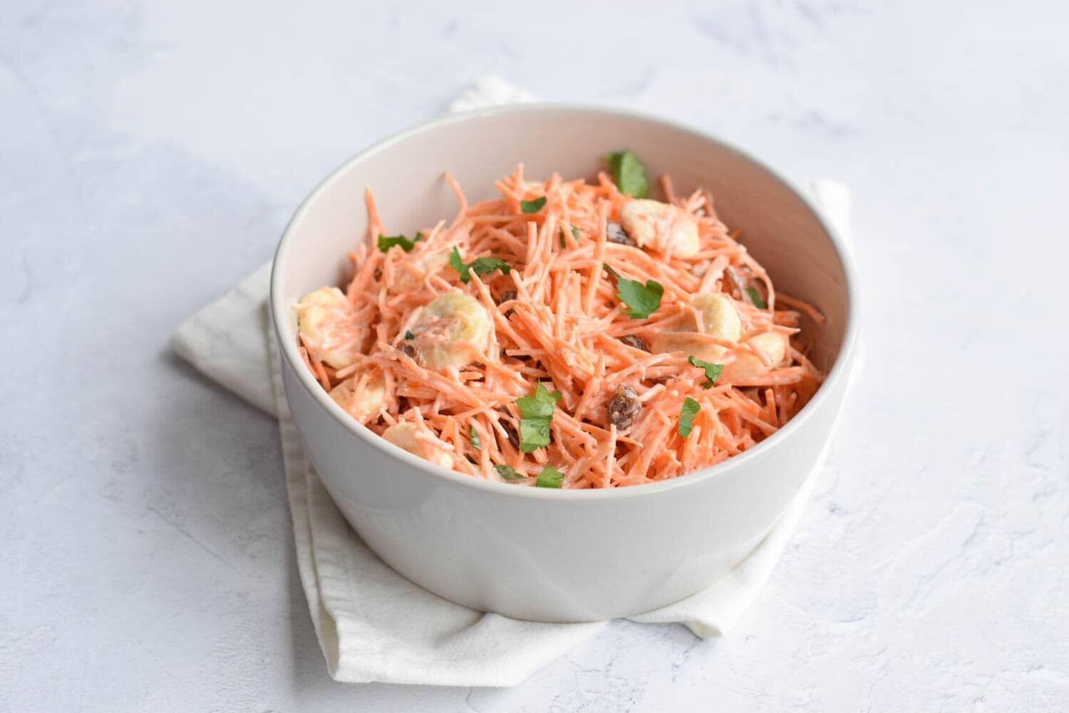 Delicious salad with carrots