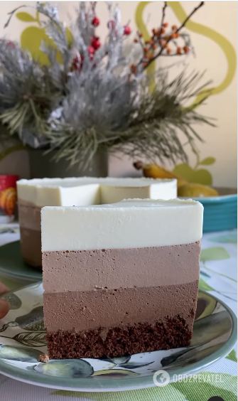 Three Chocolates Cake: the perfect light dessert that everyone will love