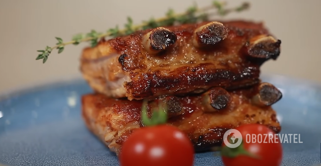 Pork ribs in tomato glaze: a dish that will be remembered for a long time