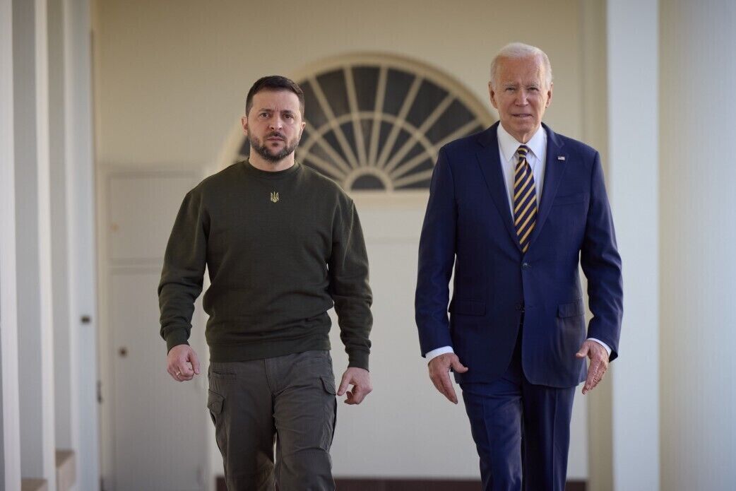 Zelenskyy and Biden in the United States