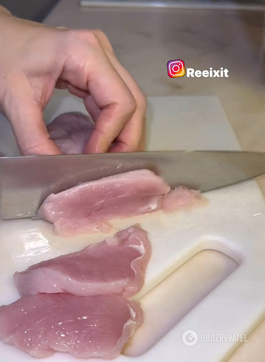 Slicing meat