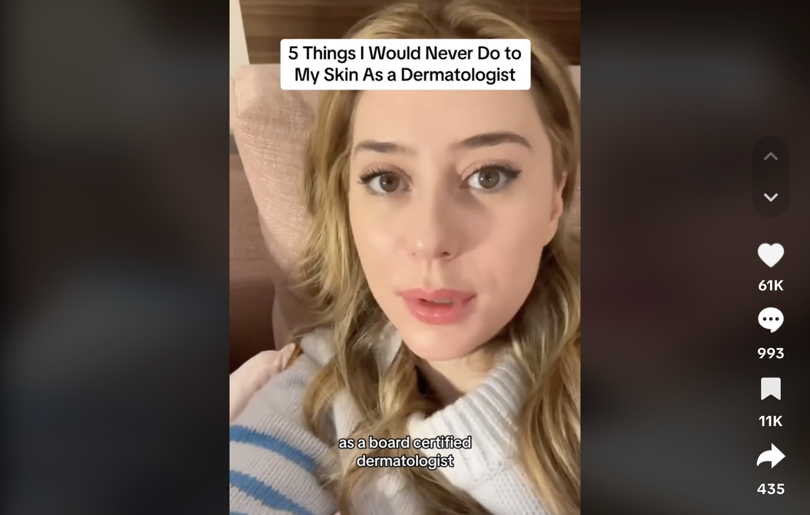 Dermatologist names 5 things she would never do to her face. The TikTok video went viral