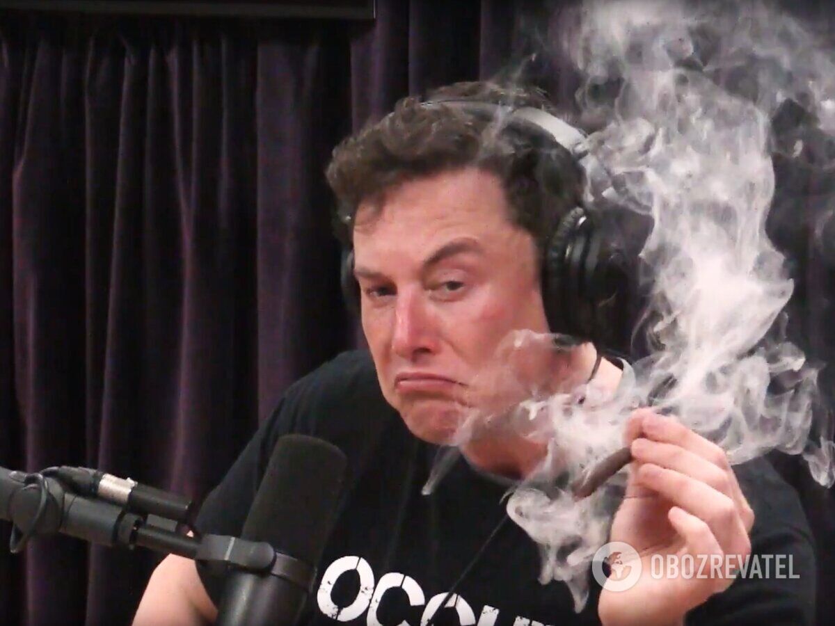 Musk with a cigarette