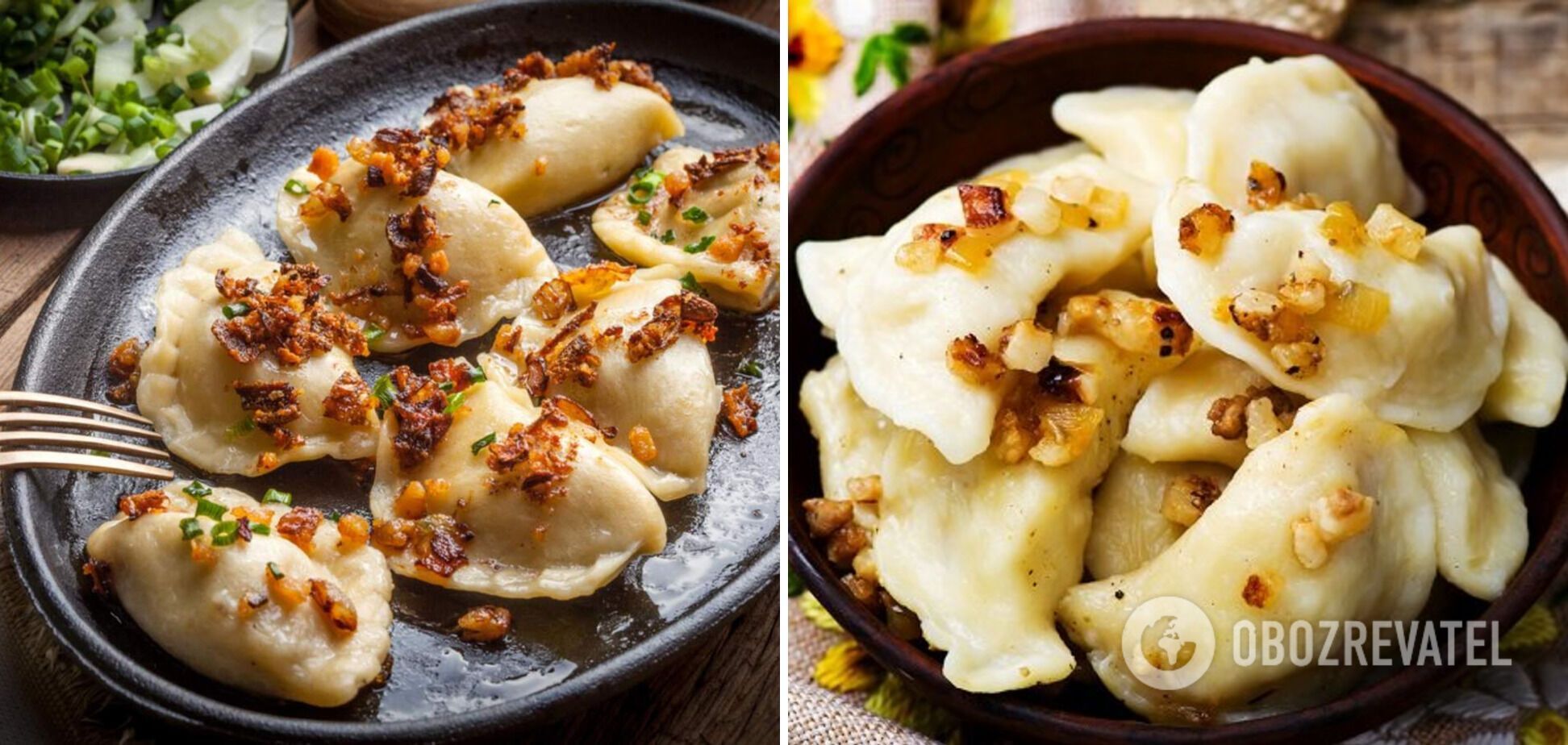 Dumplings with meat and onions