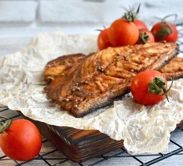 Baked mackerel with paprika