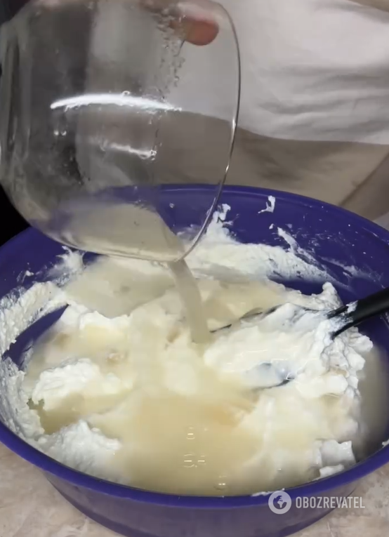 A lazy cottage cheese dessert that doesn't need to be baked: gelatin is required