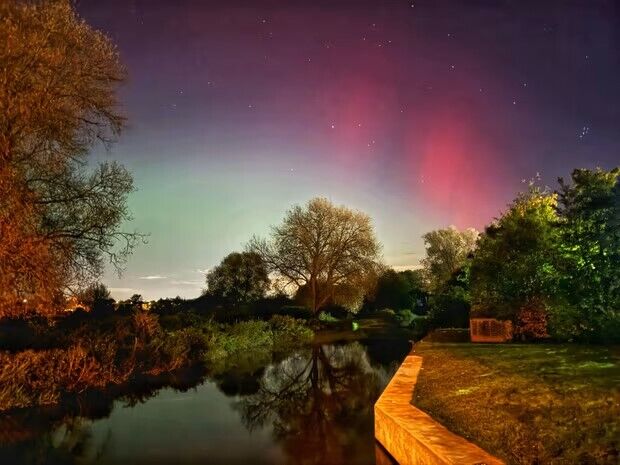 The real magic of nature: the aurora borealis illuminated the world. Photo